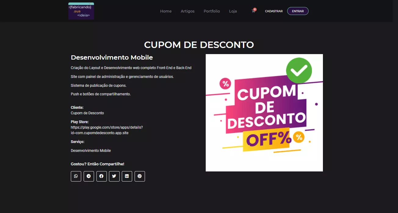 Cupom de Desconto